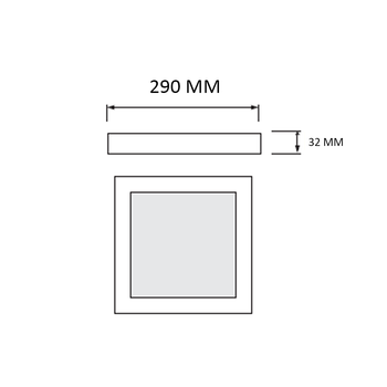 Накладной LED светильник 36W Horoz Electric квадратной формы 3000K/4000K/6500K белый IP20 SELENA-36W 3CCT