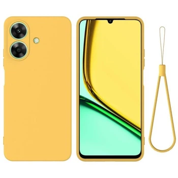 Силиконовый (TPU) чехол Deexe Silicone Case для Realme Note 60 - Yellow
