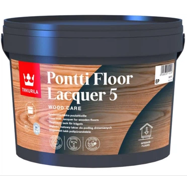 Лак для пола Tikkurila Pontti Floor 5 (ТИККУРИЛА ПОНТТІ ФЛОР) 0.9л матовый