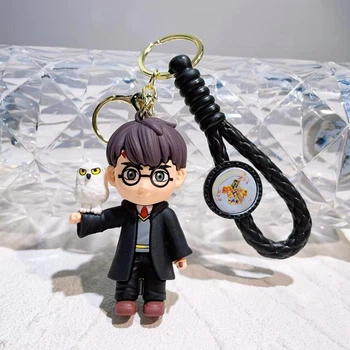 Брелок в стиле фильма Harry Potter подвеска с карабином для ключей / сумки / рюкзака в форме фигурки Гарри Поттера с совой, разноцветный (97889341)