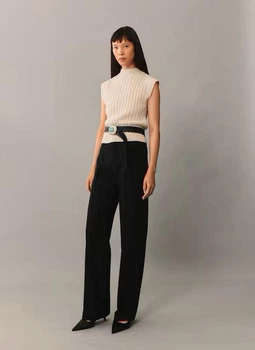 Жилет вязаный женский MANGO 77095642 Песочный S KL0254