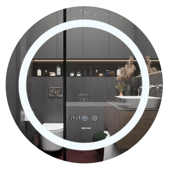 Зеркало Mixxus PLAIN MC02-80 с LED Touch, Anti-fog, димером, регулировкой яркости, часами (MI6931)