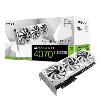 Видеокарта PNY GeForce RTX 4070 Ti SUPER VERTO OC White Edition (VCG4070TS16TFWXPB1-O)