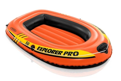 Надувная лодка одноместная для детей Intex 58354 Explorer PRO 50 137x85x23 см Оранжевый