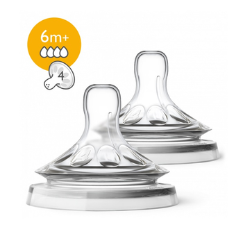 Силіконова соска Philips Avent Natural 3 отвори 6+ міс. 2 шт. (SCF044/27) (8710103874027)