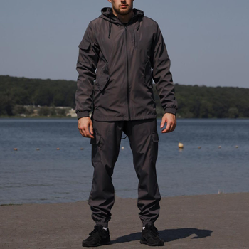 Костюм Intruder Easy Softshell Куртка з капюшоном + Штани сіра розмір 3XL