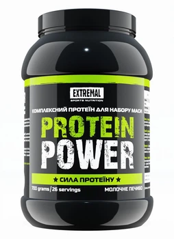 Протеїн Extremal Protein Power 700 г Молочне печиво Протеїн для М'язів Сили Енергії