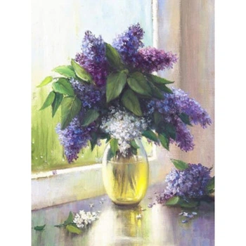 Картина по номерам 30х40 см DIY (без коробки) Букет сирени (EKTL2143_O)
