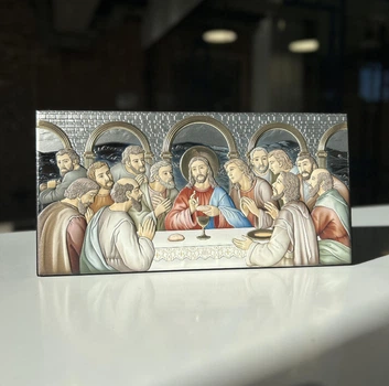 Серебряная икона Тайная вечеря (32 x 16 см) Atelier AE0290/3DC