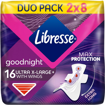 Гігієнічні прокладки Libresse Ultra Goodnight X-Large широкі нічні 16 шт (7322540984217)