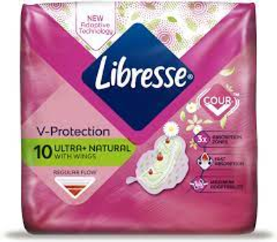 Гігієнічні прокладки Libresse Ultra Normal Aloe Vera & Camomile 10 шт (7322540344059)