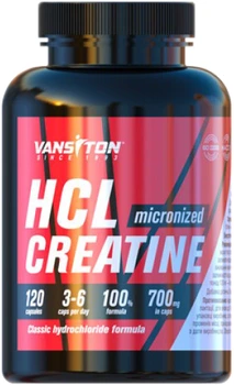 Креатин гідрохлорид Vansiton HCL 120 капсул (4820106592171)