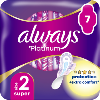 Гігієнічні прокладки Always Platinum Super (Розмір 2) 7 шт (8001090444950)
