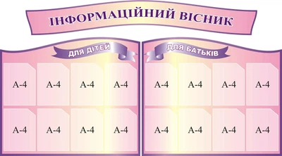 Набір стендів «Інформаційний вісник» для садочка школи ліцею гімназії (Арт1094)