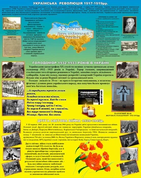 Стенд «Історичні події України ХХ століття» 1190мм×1500мм (Арт1104)