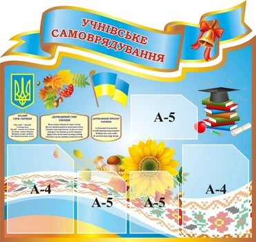 Набір стендів «Учнівське самоврядування» 870мм×820мм (Арт1432)