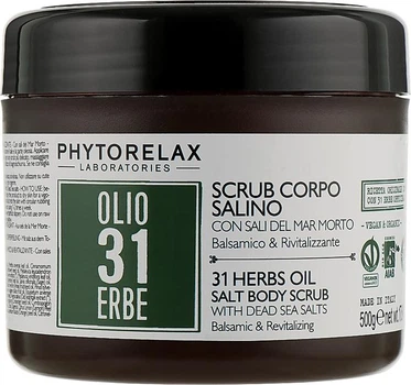 Розслаблюючий сольовий скраб для тіла Phytorelax Laboratories 31 Herbs Oil Salt Body Scrub 500 мл