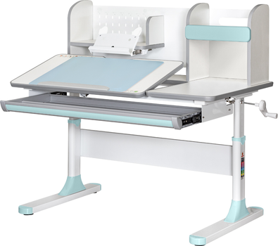 Детский стол Mealux Vancouver Multicolor BL с полкой (BD-620 W/G MC + BL с полкой)