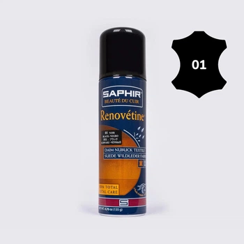 Аэрозоль краска для замши Saphir Renovetine 200 мл черный
