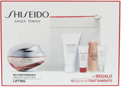 Набір для догляду за обличчям Shiseido Ginza Tokyo Косметичка + Крем 50 мл + Крем для шкіри навколо очей 3 мл + Сироватка 7 мл + Концентрат 5 мл + Пінка 30 мл (3598380330710)