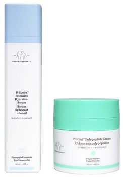 Zestaw do pielęgnacji twarzy Drunk Elephant When In Roam B-Hydra Serum intensywnie nawilżające 50 ml + Protini Polipeptydowy Krem nawilżający 50 ml (812343035379)