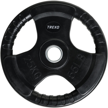 Obciążenie żeliwne Trexo ogumowane RW25 25 kg Black (5904823007305)