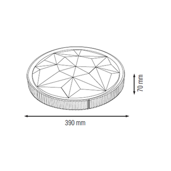 Накладной LED светильник 36W Horoz Electric с пластиковым корпусом 6400K белый/серый IP20 AZTEC-36