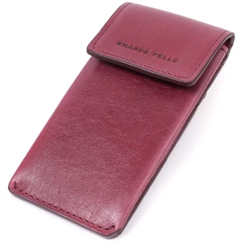 Ключница женская кожаная Grande Pelle leather 400661 Бордовая