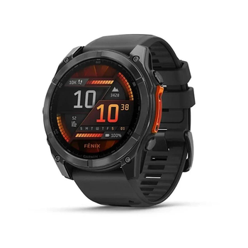 Смарт-часы Garmin Fenix 8 AMOLED 47mm Slate Gray with Black Silicone Band