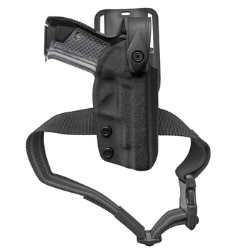 Поясна пластикова (кайдекс) кобура на понижувальній платформі + Molle A2TACTICAL для Форт-12 чорна (KD31)