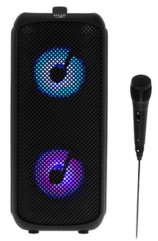 Głośnik przenośny Adler AD1903 Bluetooth z radiem i funkcją karaoke Black (5905575904126)