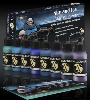 Набір акрилових фарб Scale75 Sky and Ice Paint Set 8 відтінків (8412548252032)