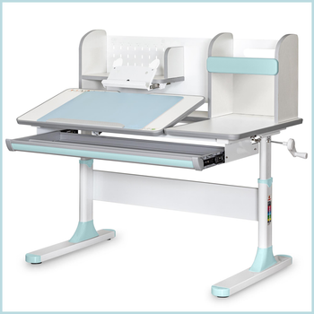 Детский стол Mealux Vancouver Multicolor BL с полкой (BD-620 W/G MC + BL с полкой)