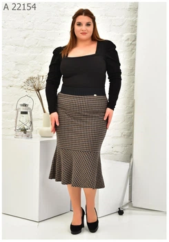 Жіноча тепла спідниця UF-Fashion МА- 22154 52 коричневий