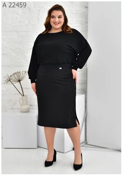 Теплая юбка-карандаш UF-Fashion МА- 22459 56 черный