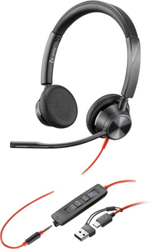 Słuchawki HP Poly Blackwire C3325-M Stereo USB-C/A and 3.5 mm (8X222AA)