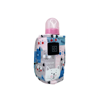 Портативний підігрівач для дитячих пляшечок "Котик" Mega Zayka MGZ-0221(Blue)