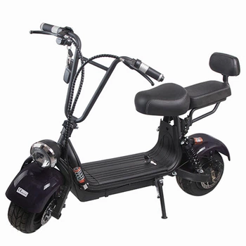 Электроскутер Citycoco Light 1000W 48V 12Ah Black черный