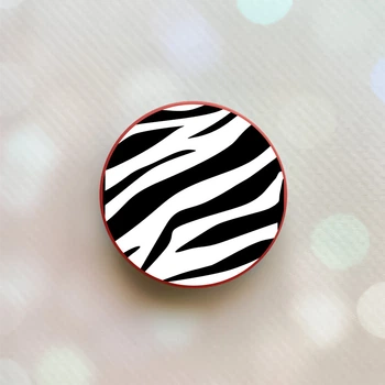 Держатель для смартфона / планшета попсокет Popsocket Красный :: Зебра фон (принт 92)