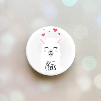 Держатель для смартфона / планшета попсокет Popsocket Белый :: Лама (принт 94)