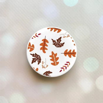 Держатель для смартфона / планшета попсокет Popsocket Белый :: Осенние листья (принт 107)
