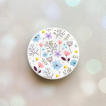 Держатель для смартфона / планшета попсокет Popsocket Белый :: Цветочный фон (принт 267)