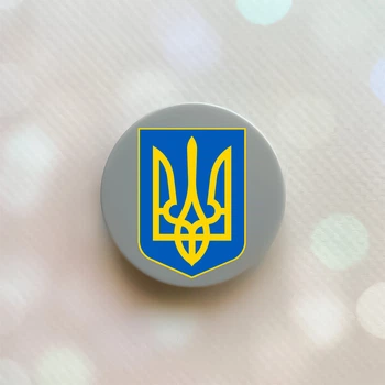 Держатель для смартфона / планшета попсокет Popsocket Серый :: Трезубец (принт 256)