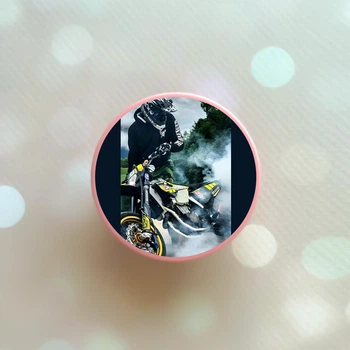 Держатель для смартфона / планшета попсокет Popsocket Розовый :: Мото драйв (принт 68)