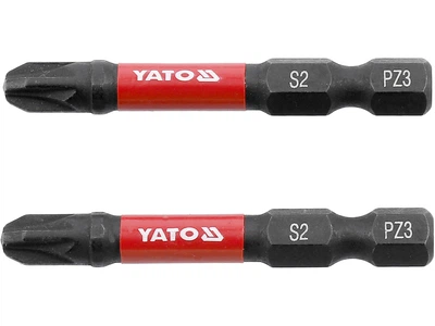 Насадка отверточная ударная PZ3 х 50 мм. HEX 1/4", 2 шт. YATO (YT-78045)