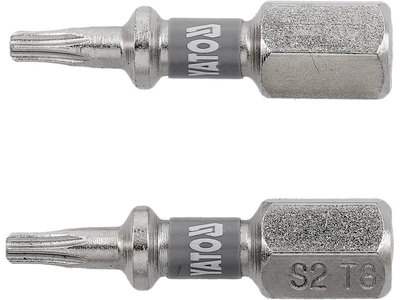 Насадка отверточная TORX T8 х 25мм. HEX 1/4", покрытая никелем, 2шт. YATO (YT-78010)