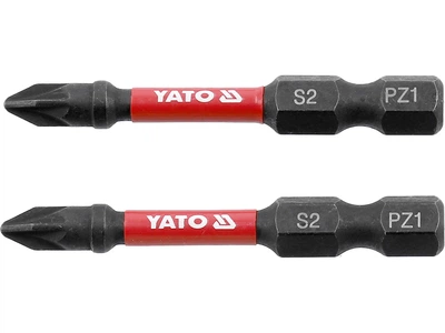 Насадка отверточная ударная PZ1 х 50 мм. HEX 1/4", 2 шт. YATO (YT-78043)