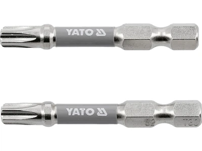 Насадка отверточная TORX T30 х 50 мм. HEX 1/4", покрытая никелем, 2 шт. YATO (YT-78035)