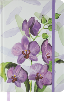 Записная книга Buromax Orchid A5 в клетку твердая обложка на резинке 96 листов (BM.255119-39)