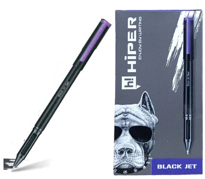 Ручка гелевая Hiper Black Jet GEL 1.0мм, 600м, фиолет, 10шт HG-155фиол